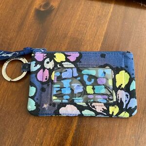 Vera Bradley ID zip card with key ring